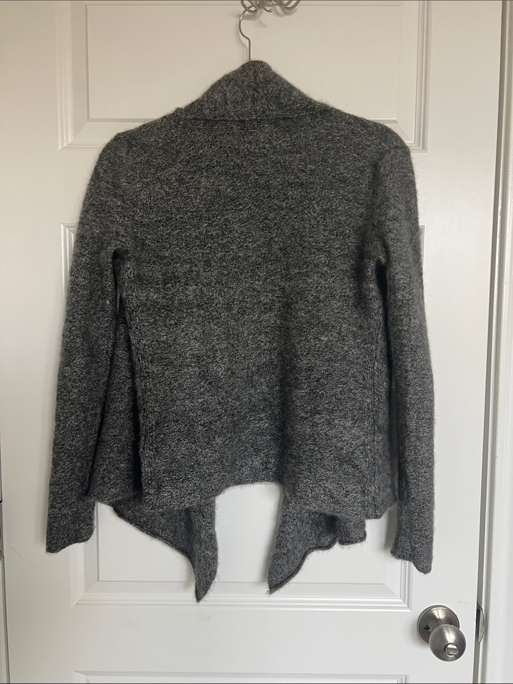 Cynthia Rowley Heathered Gray Open-Front Cardigan - Picture 2 of 6
